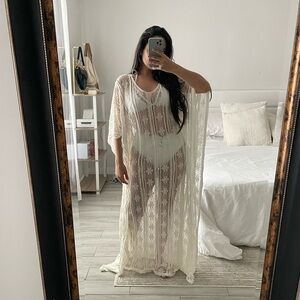 Pilyq Ivory Lace Coverup